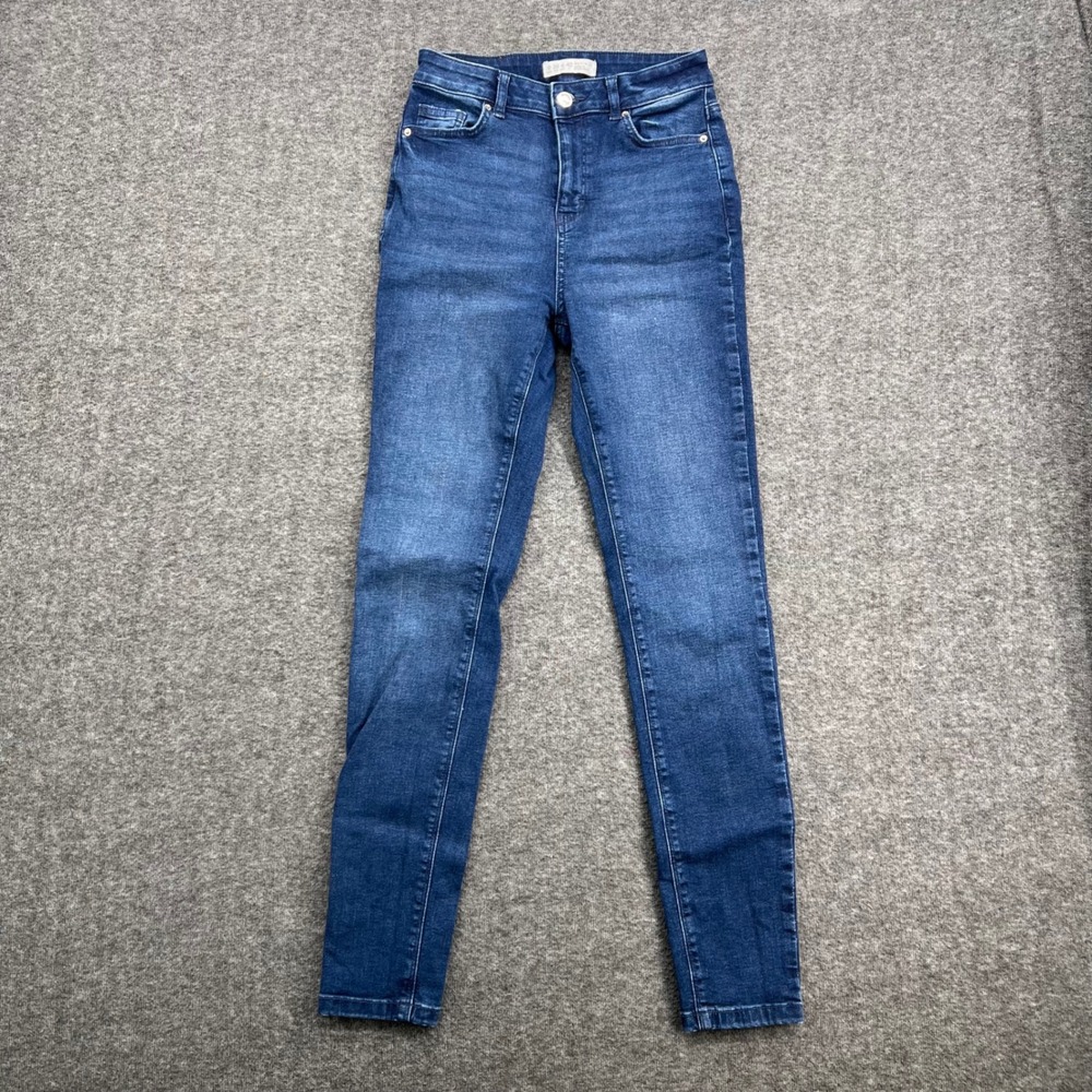 Denim Co Primark Womens High Rise Skinny Jeans Dark Wash Blue Size 4 Stretch